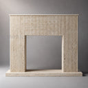 Travertine fireplace in White Travertine - Image 2
