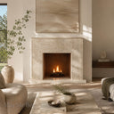 Travertine fireplace in White Travertine - Image 3