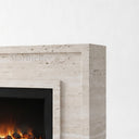 Travertine fireplace in White Travertine - Image 4