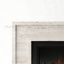 Travertine fireplace in White Travertine - Image 6