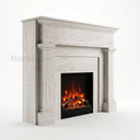Travertine fireplace in White Travertine - Image 3