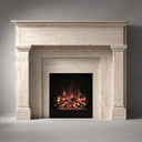 Travertine fireplace in White Travertine - Image 1