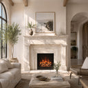 Travertine fireplace in White Travertine - Image 2