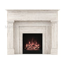 Travertine fireplace in White Travertine - Image 5