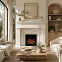 Travertine fireplace in White Travertine - Image 6