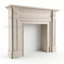 Travertine fireplace in White Travertine - Image 3