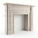 Travertine fireplace in White Travertine - Image 3