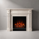 Travertine fireplace in White Travertine - Image 1