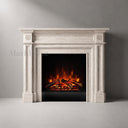 Travertine fireplace in White Travertine - Image 1