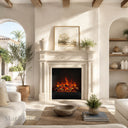 Travertine fireplace in White Travertine - Image 2