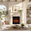 Travertine fireplace in White Travertine - Image 2