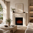 Travertine fireplace in White Travertine - Image 6
