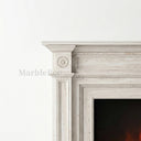 Travertine fireplace in White Travertine - Image 7