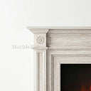Travertine fireplace in White Travertine - Image 7