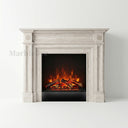 Travertine fireplace in White Travertine - Image 5