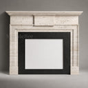 Travertine fireplace in White Travertine - Image 2