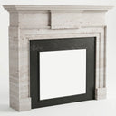 Travertine fireplace in White Travertine - Image 2