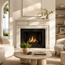 Travertine fireplace in White Travertine - Image 3