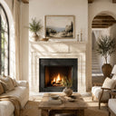 Travertine fireplace in White Travertine - Image 1