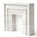 Travertine fireplace in White Travertine - Image 3