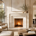 Travertine fireplace in White Travertine - Image 1