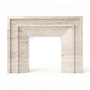 Travertine fireplace in White Travertine - Image 4