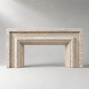Travertine fireplace surround in White Travertine - Image 1