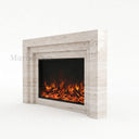 Travertine fireplace surround in White Travertine - Image 4