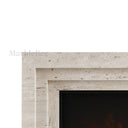 Travertine fireplace surround in White Travertine - Image 5