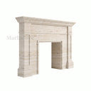 White travertine fireplace in White Travertine - Image 4