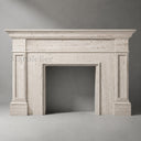 White travertine fireplace in White Travertine - Image 2