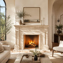 White travertine fireplace in White Travertine - Image 1