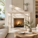 White travertine fireplace in White Travertine - Image 3