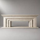 Travertine fireplace surround in White Travertine - Image 2