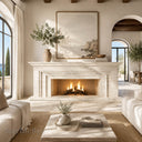 Travertine fireplace surround in White Travertine - Image 1