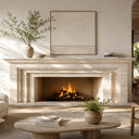 Travertine fireplace surround in White Travertine - Image 3