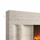 Travertine fireplace surround in White Travertine - Image 6
