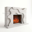 Travertine fireplace surround in White Travertine - Image 4