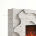 Travertine fireplace surround in White Travertine - Image 7