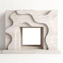 Travertine fireplace surround in White Travertine - Image 5