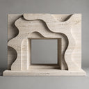 Travertine fireplace surround in White Travertine - Image 2