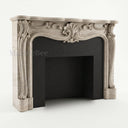 Travertine fireplace surround in White Travertine - Image 4