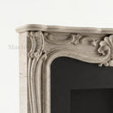 Travertine fireplace surround in White Travertine - Image 6