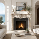 Travertine fireplace surround in White Travertine - Image 3