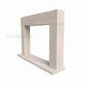 Travertine fireplace surround in White Travertine - Image 4