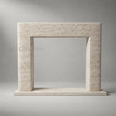 Travertine fireplace surround in White Travertine - Image 2
