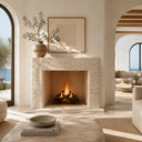 Travertine fireplace surround in White Travertine - Image 1