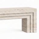 Travertine electric fireplace in White Travertine - Image 6