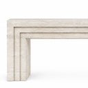 Travertine electric fireplace in White Travertine - Image 7