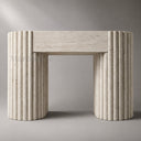 Travertine fireplace surround in White Travertine - Image 2